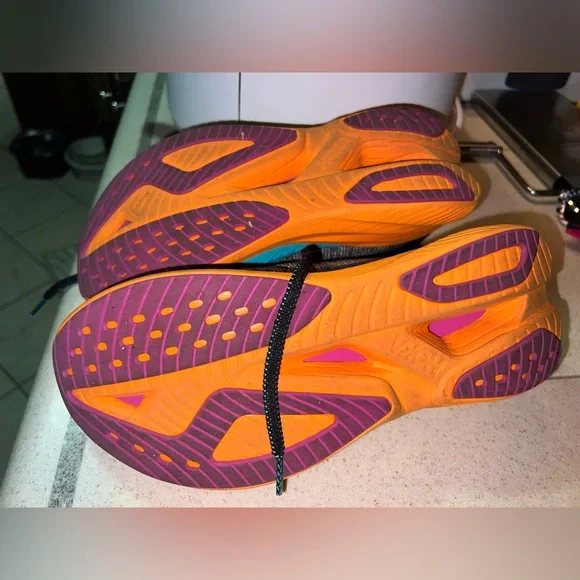 Hoka One One Men's Size 11 Mach X 2 Black Electric Aqua - Picture 6 of 6